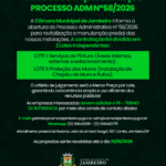 AVISO DE COTAÇÃO DE PREÇOS – PROCESSO ADM Nº58/2026